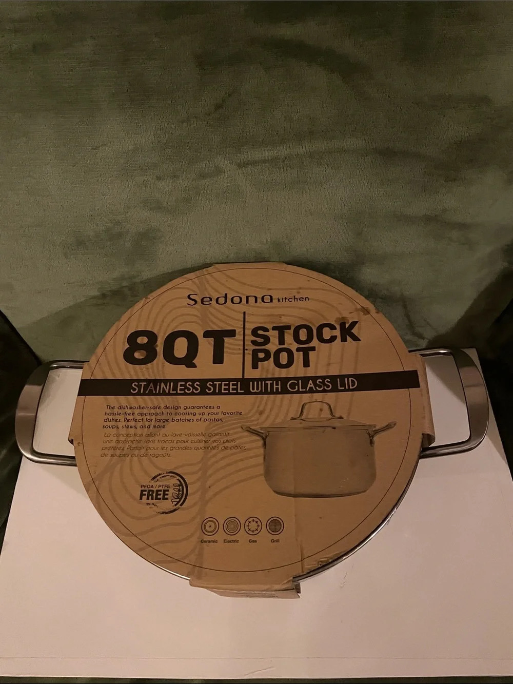8QT Stainless Steel Stock Pot - Silver